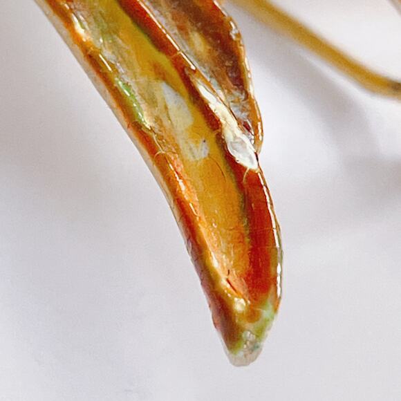 VTG Signed ART Mid Century Enamel Bird of Paradise Brooch Figural Colorful 1950s - Picture 8 of 10